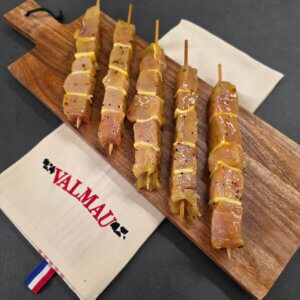 Brochette de dinde marinée