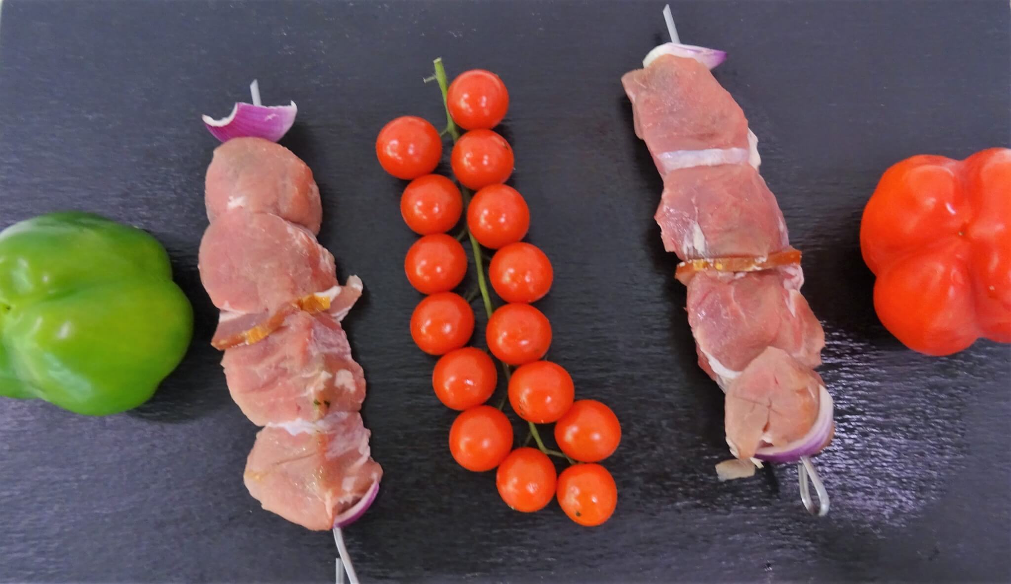 Recette Brochette de porc et poivron au barbecue