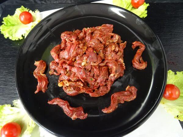 Emincé de viande bovine