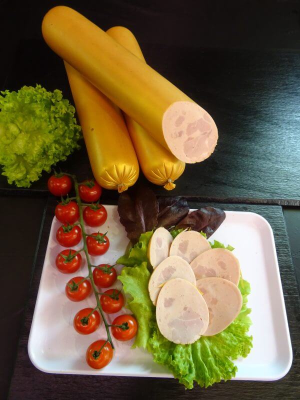 Saucisse de jambon en tranches (petite): 1pce:150gr