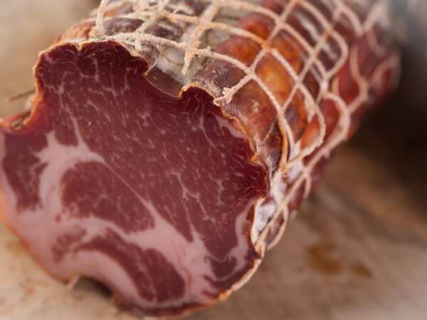 Coppa di Parma IGP en tranche