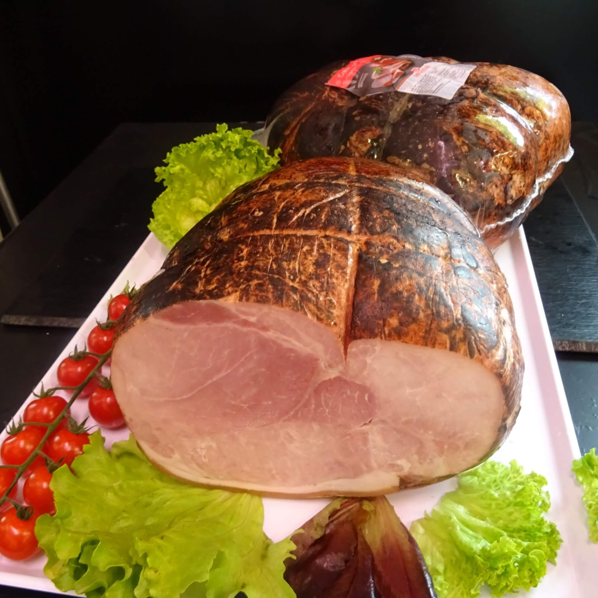 Jambon cuit braisé cœur grillé en tranches Valmau Boucherie Charcuterie