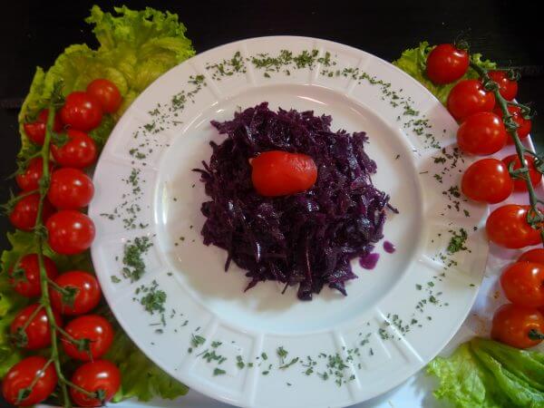 Salade de choux rouges
