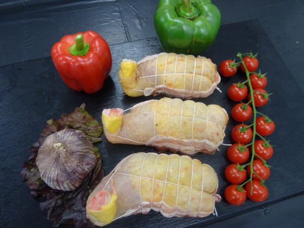 Cuisse de poulet désossée farcie