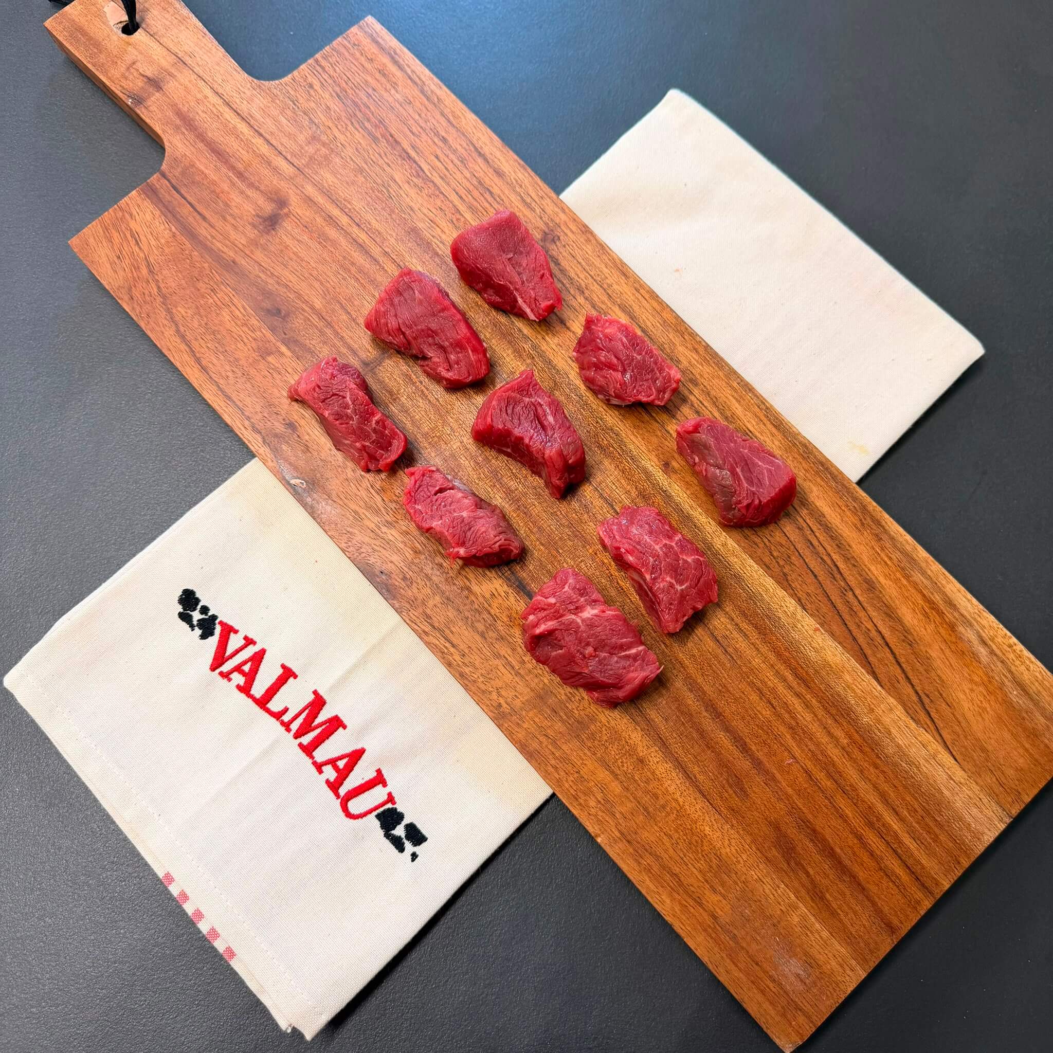 cubes de bœuf rumsteak pour brochettes