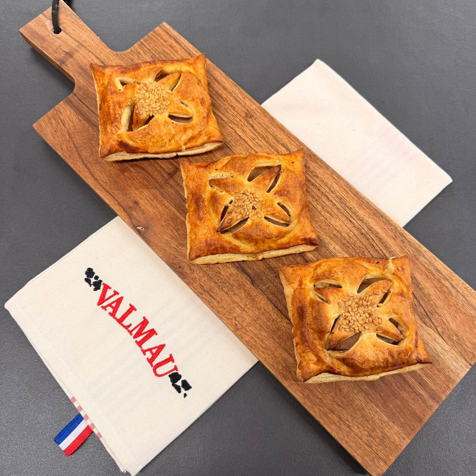 Feuilleté de foie gras aux pommes