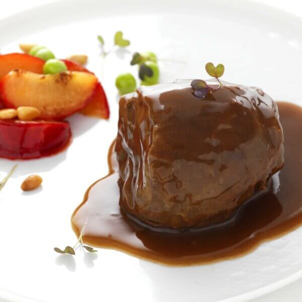 souris de cerf sauce saint-hubert et ses marrons